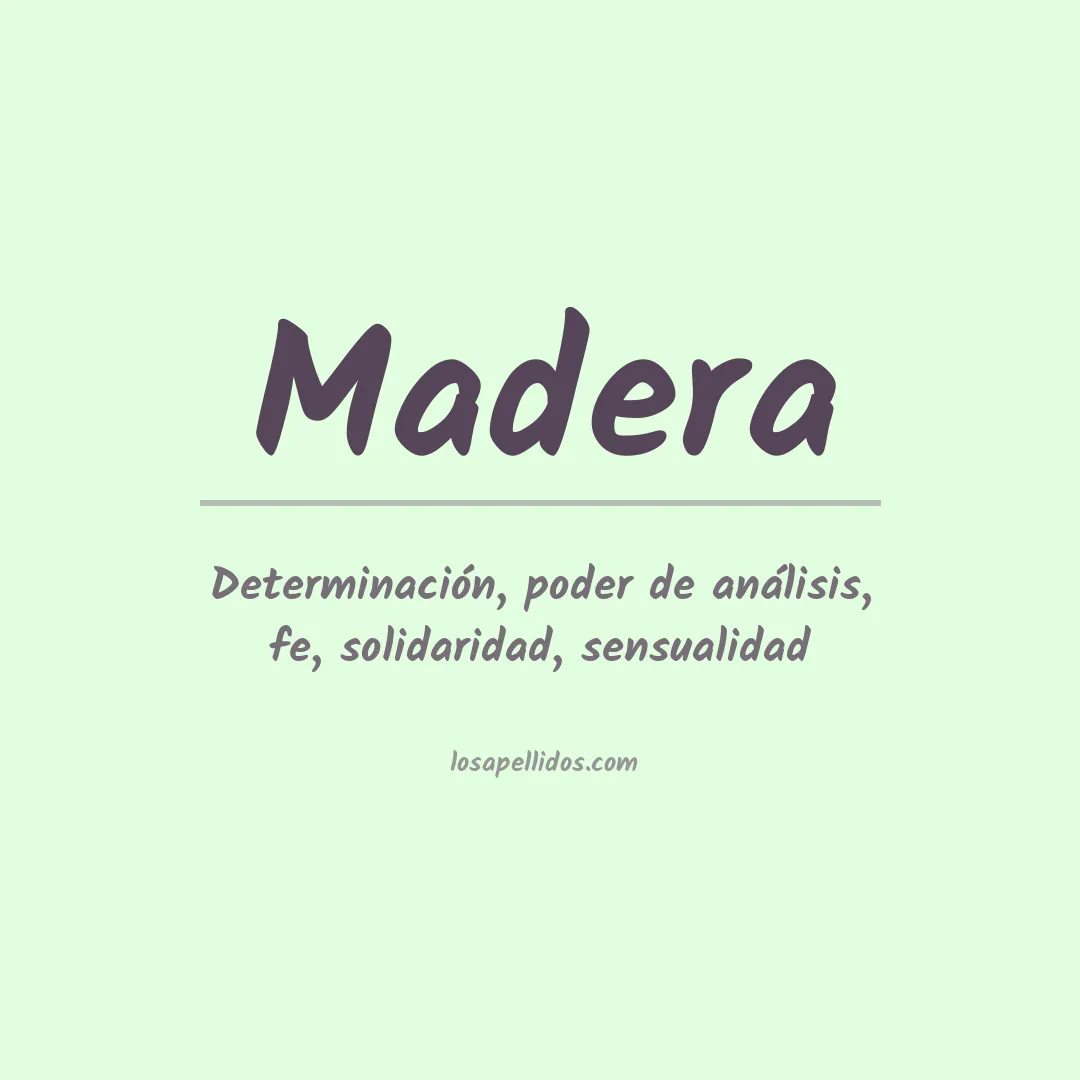 Apellido Madera