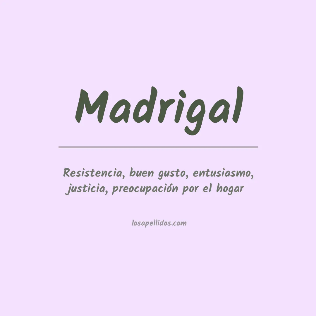 Apellido Madrigal