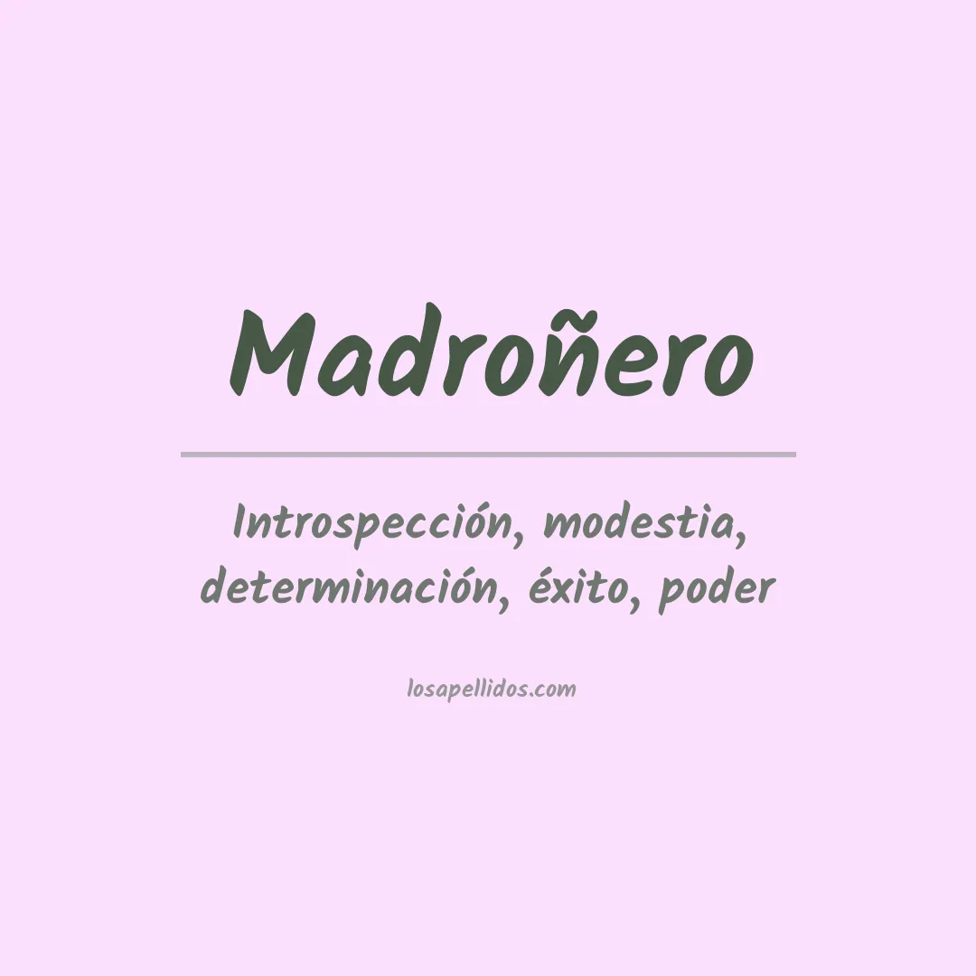 Apellido Madroñero