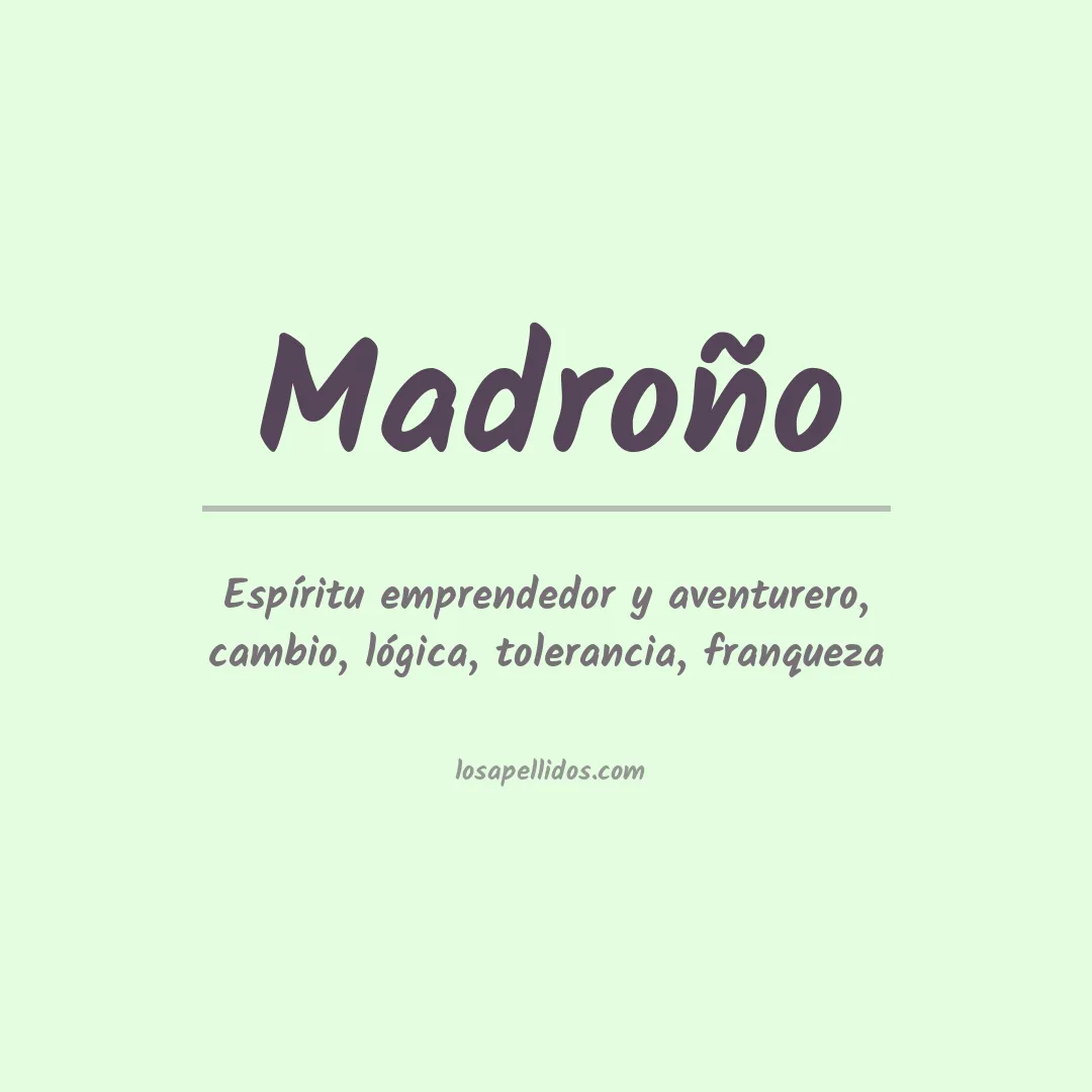 Apellido Madroño