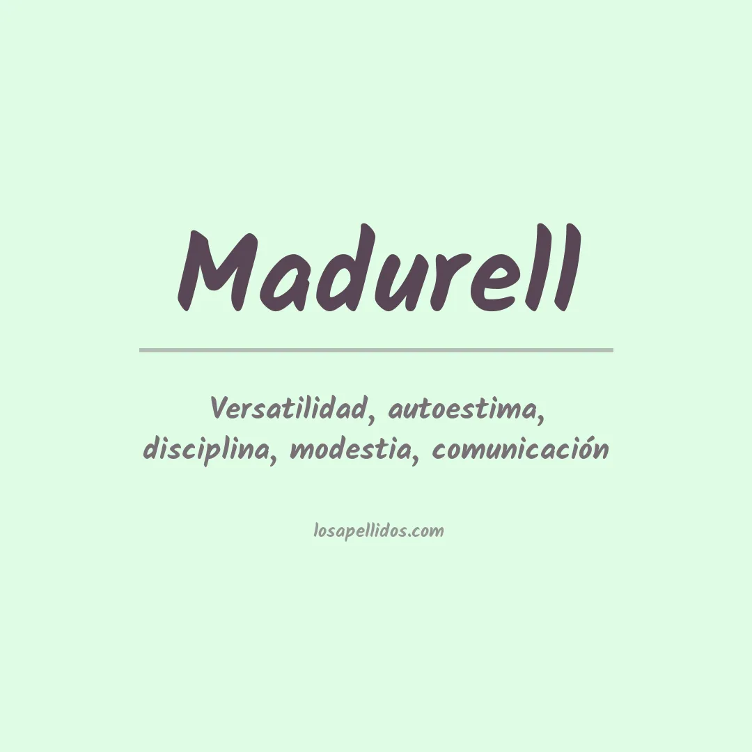 Apellido Madurell