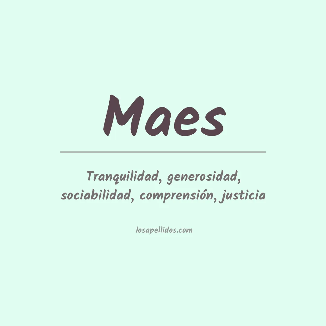 Apellido Maes