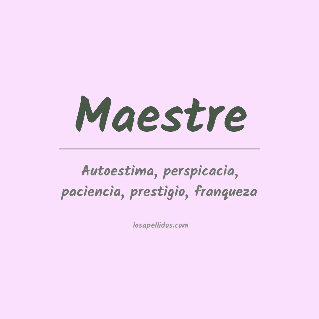 Apellido Maestre