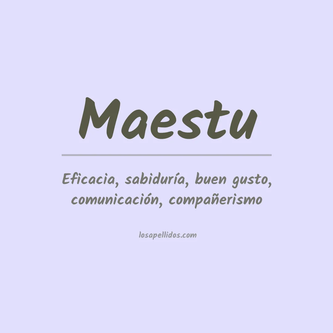 Apellido Maestu