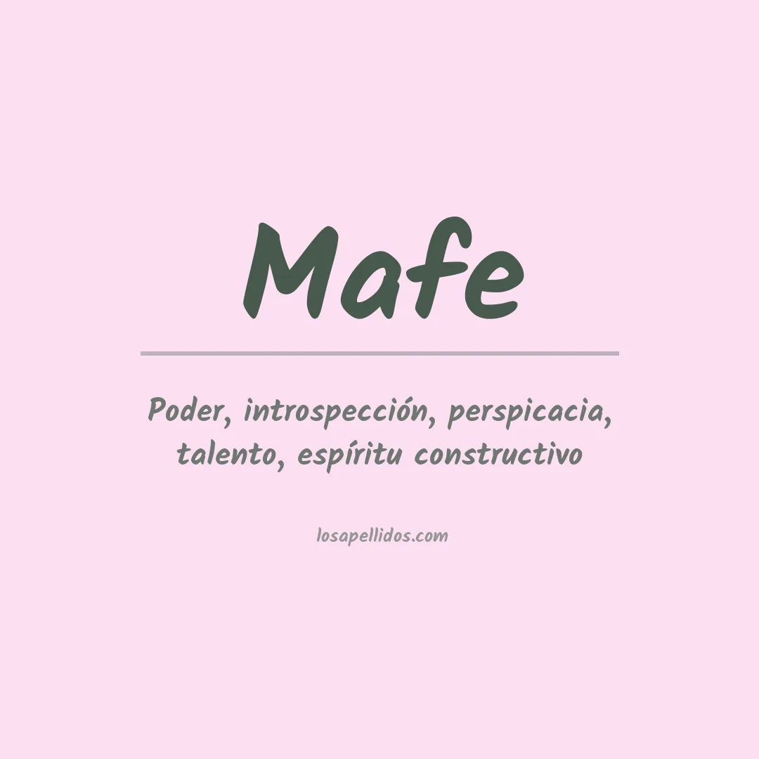 Apellido Mafe