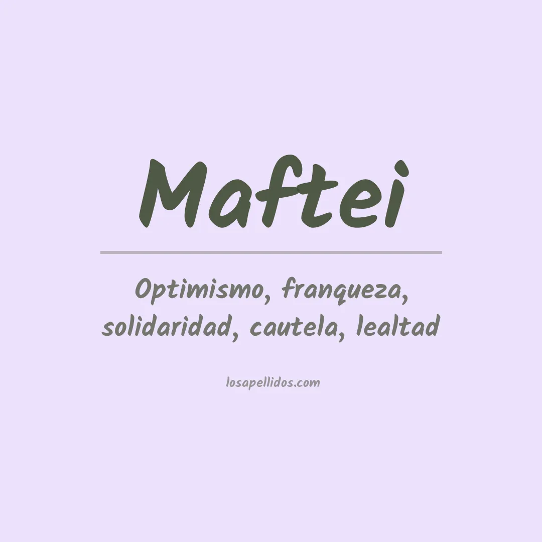 Apellido Maftei