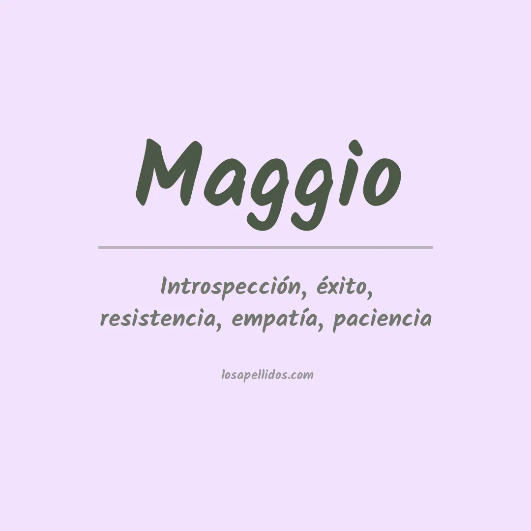 Apellido Maggio