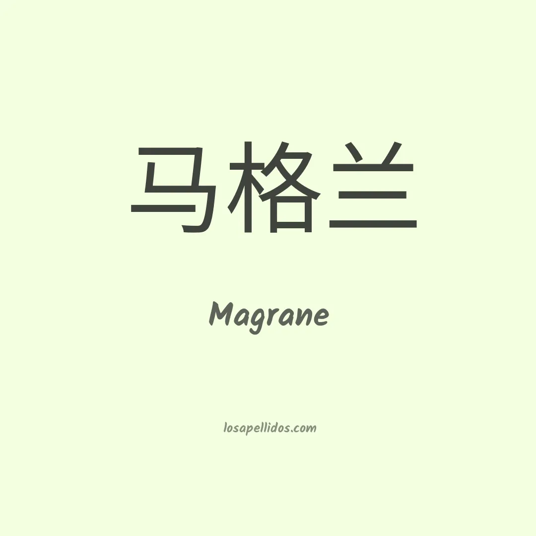 Magrane en chino
