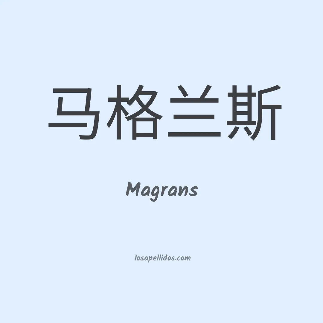 Magrans en chino
