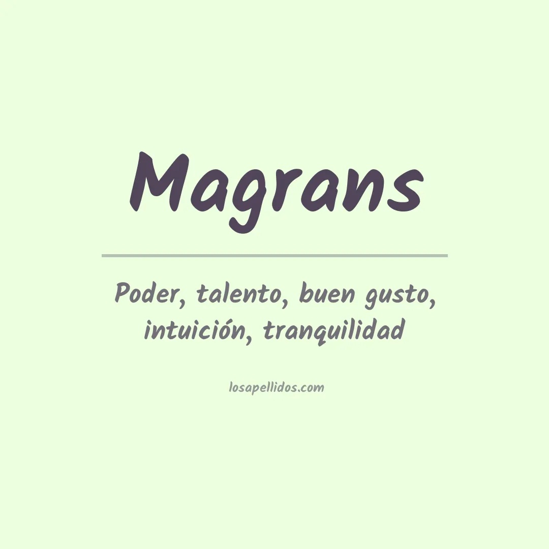 Apellido Magrans