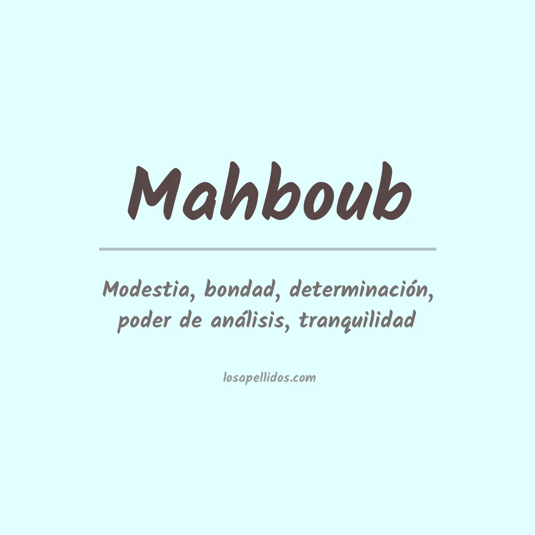 Apellido Mahboub