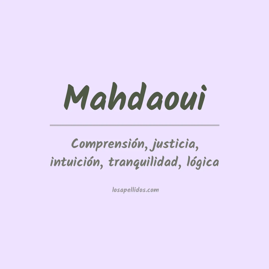 Apellido Mahdaoui