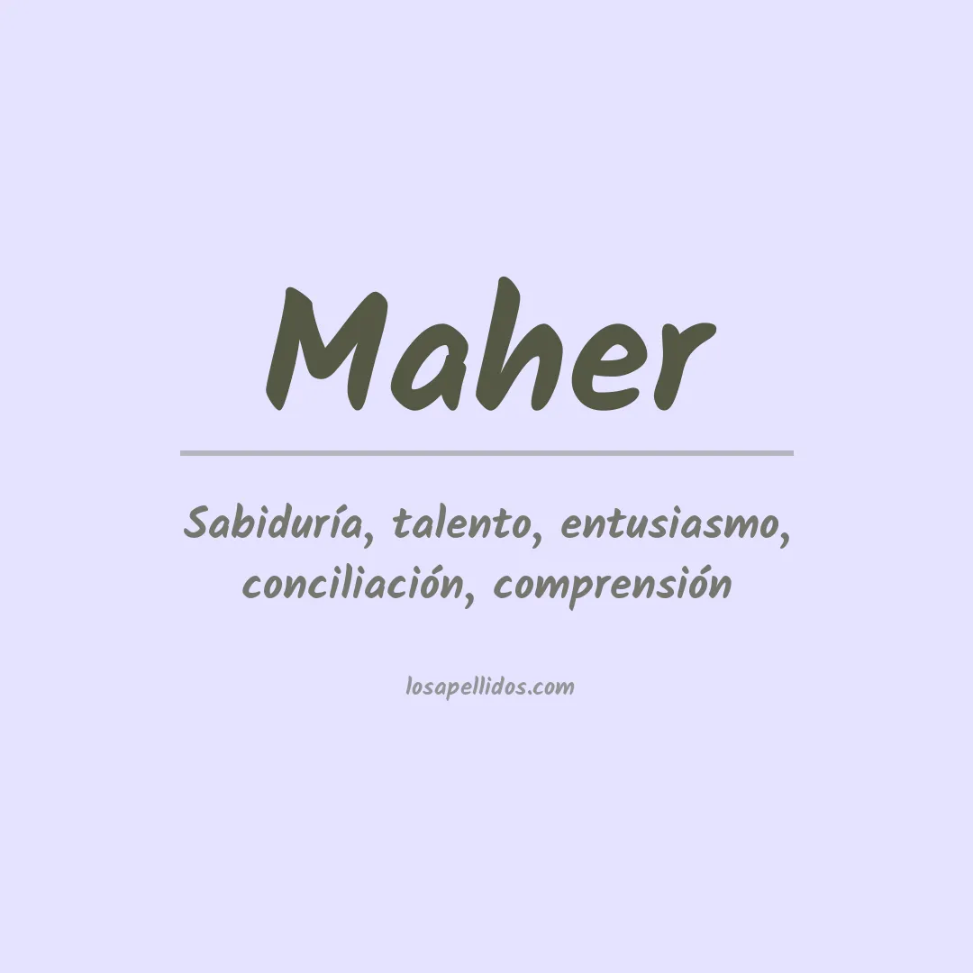 Apellido Maher