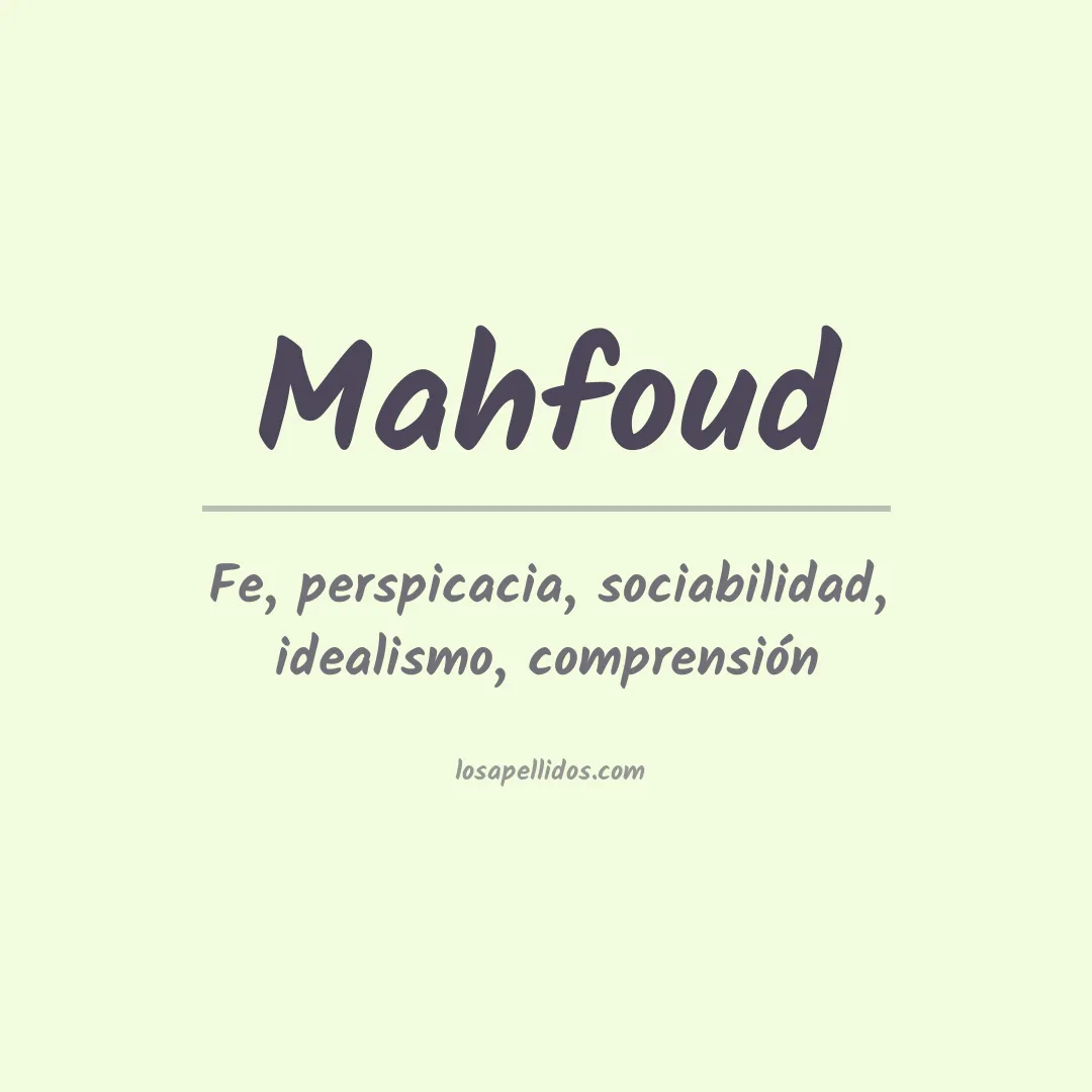 Apellido Mahfoud