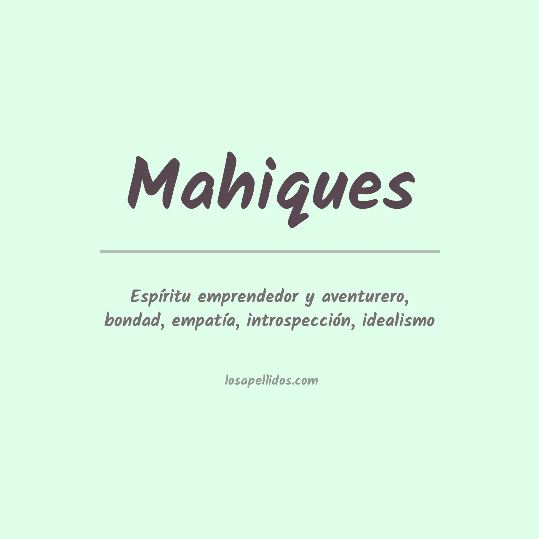 Apellido Mahiques