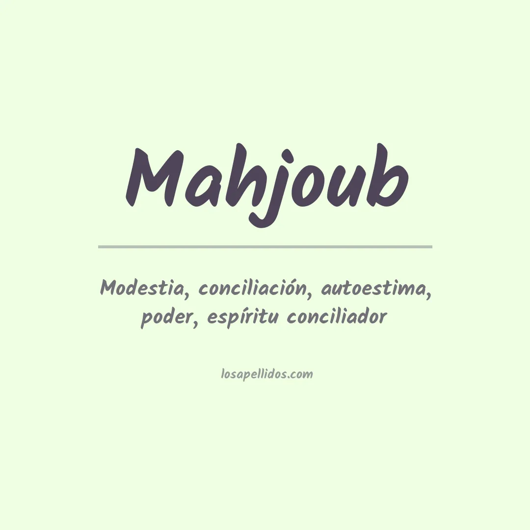 Apellido Mahjoub