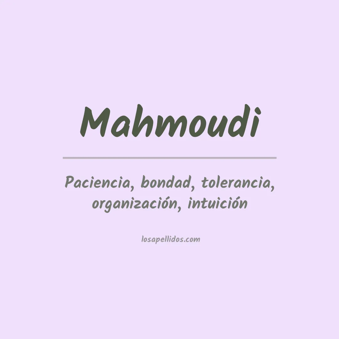Apellido Mahmoudi