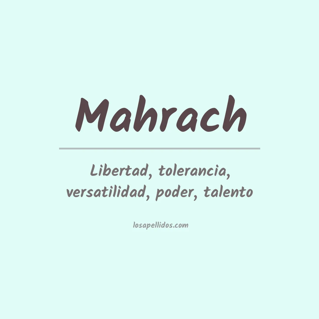 Apellido Mahrach