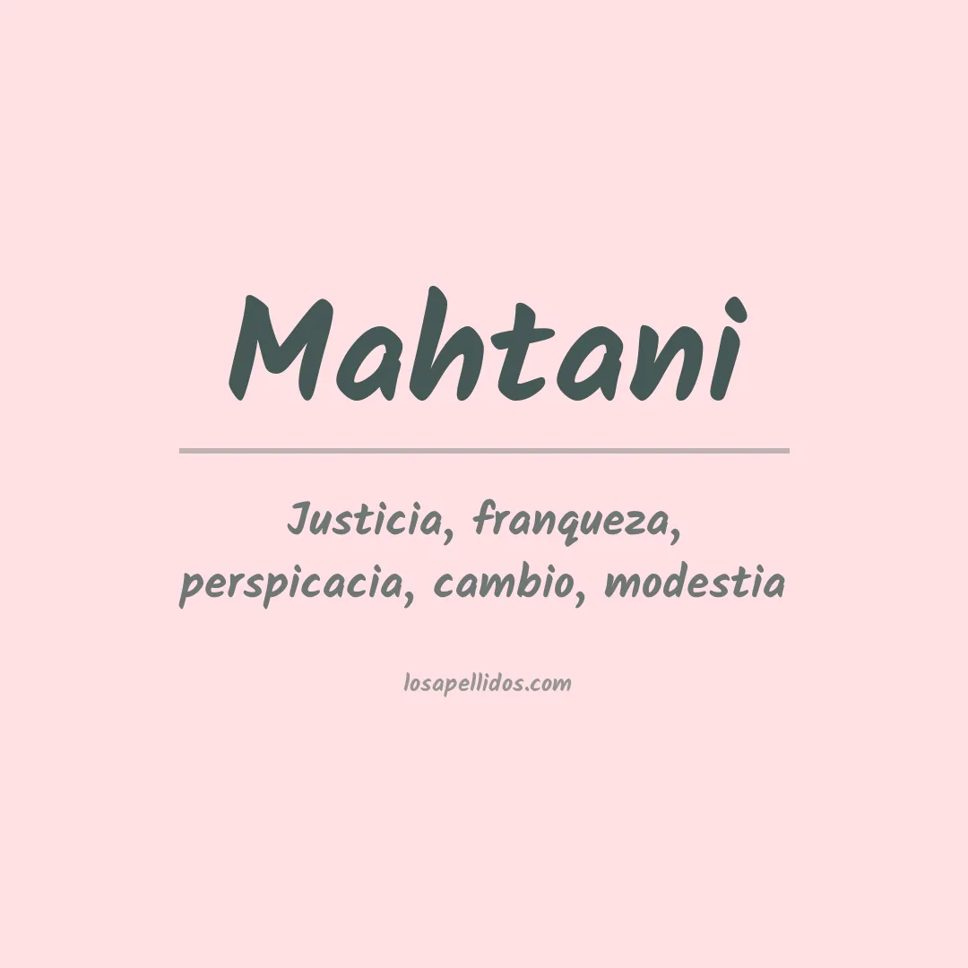 Apellido Mahtani