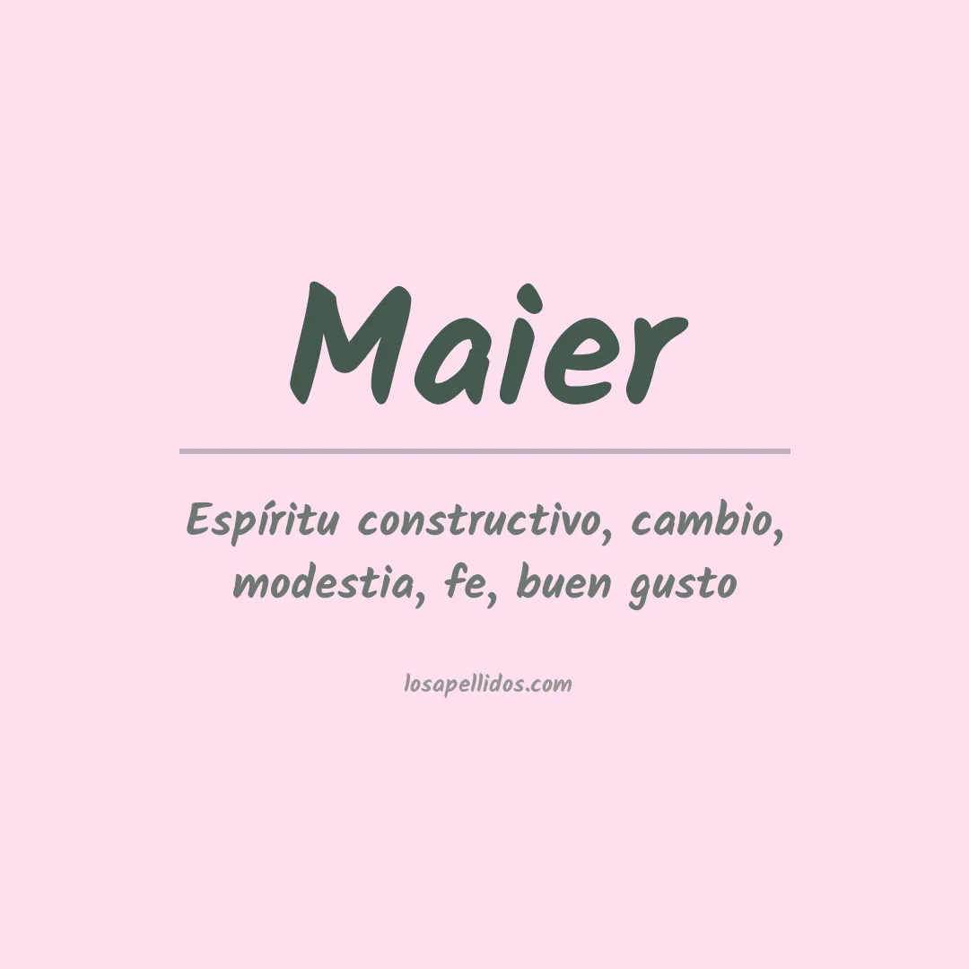 Apellido Maier