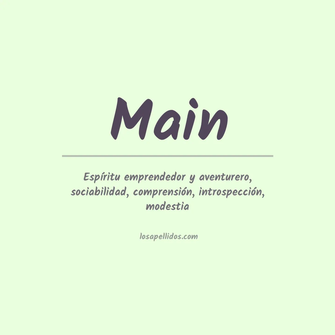 Apellido Main