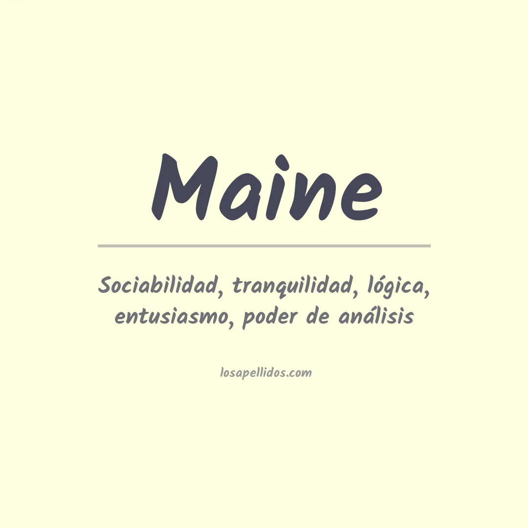 Apellido Maine