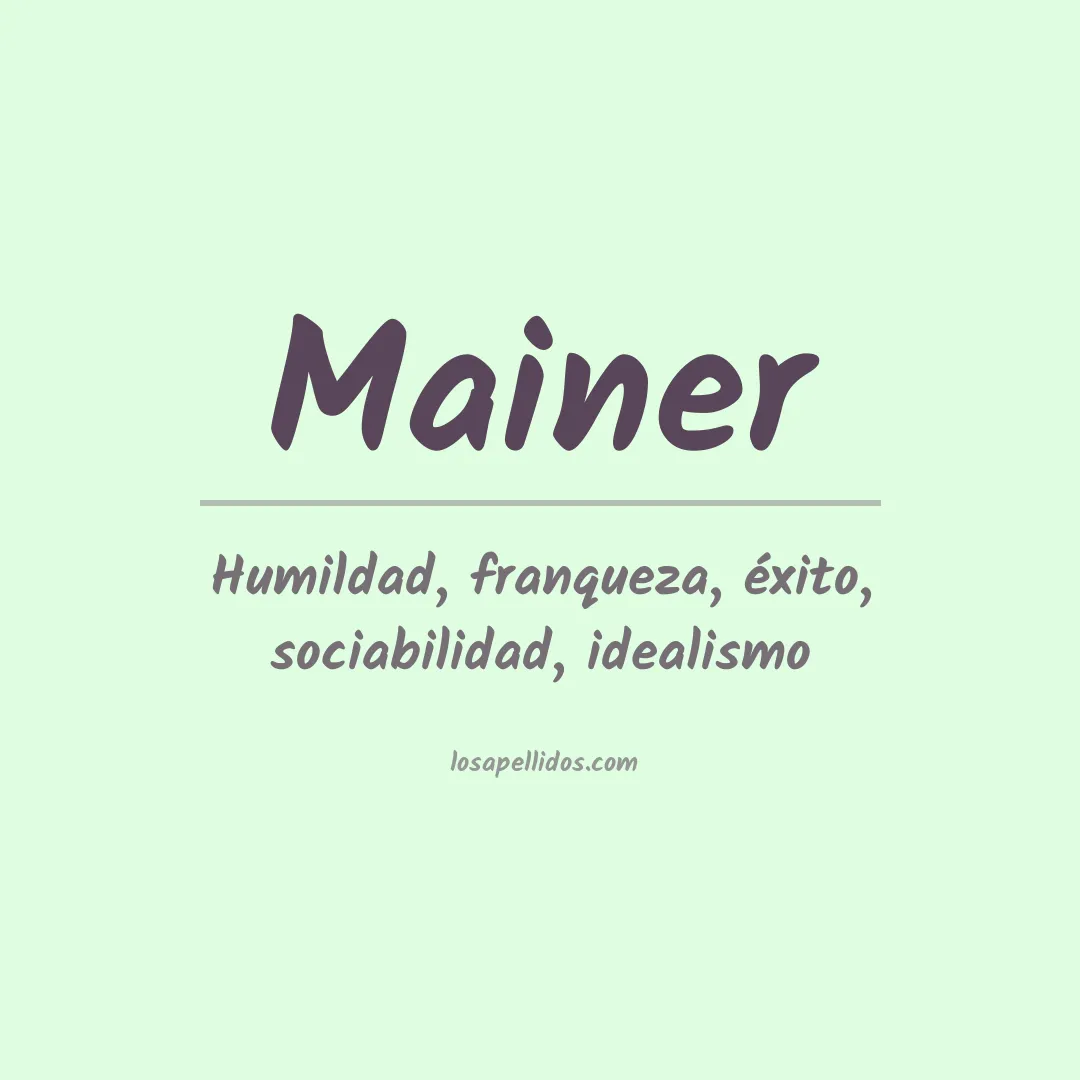 Apellido Mainer