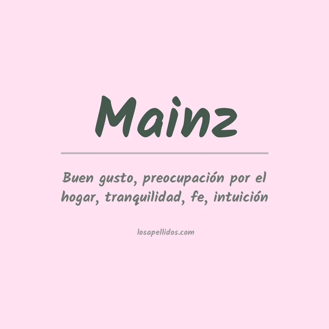 Apellido Mainz