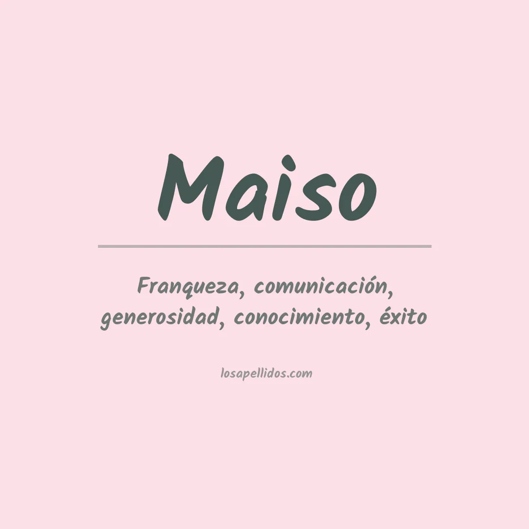Apellido Maiso