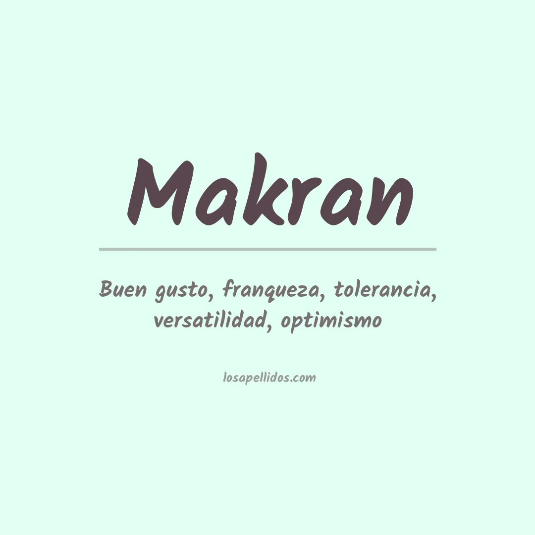 Apellido Makran
