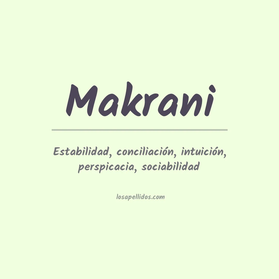 Apellido Makrani