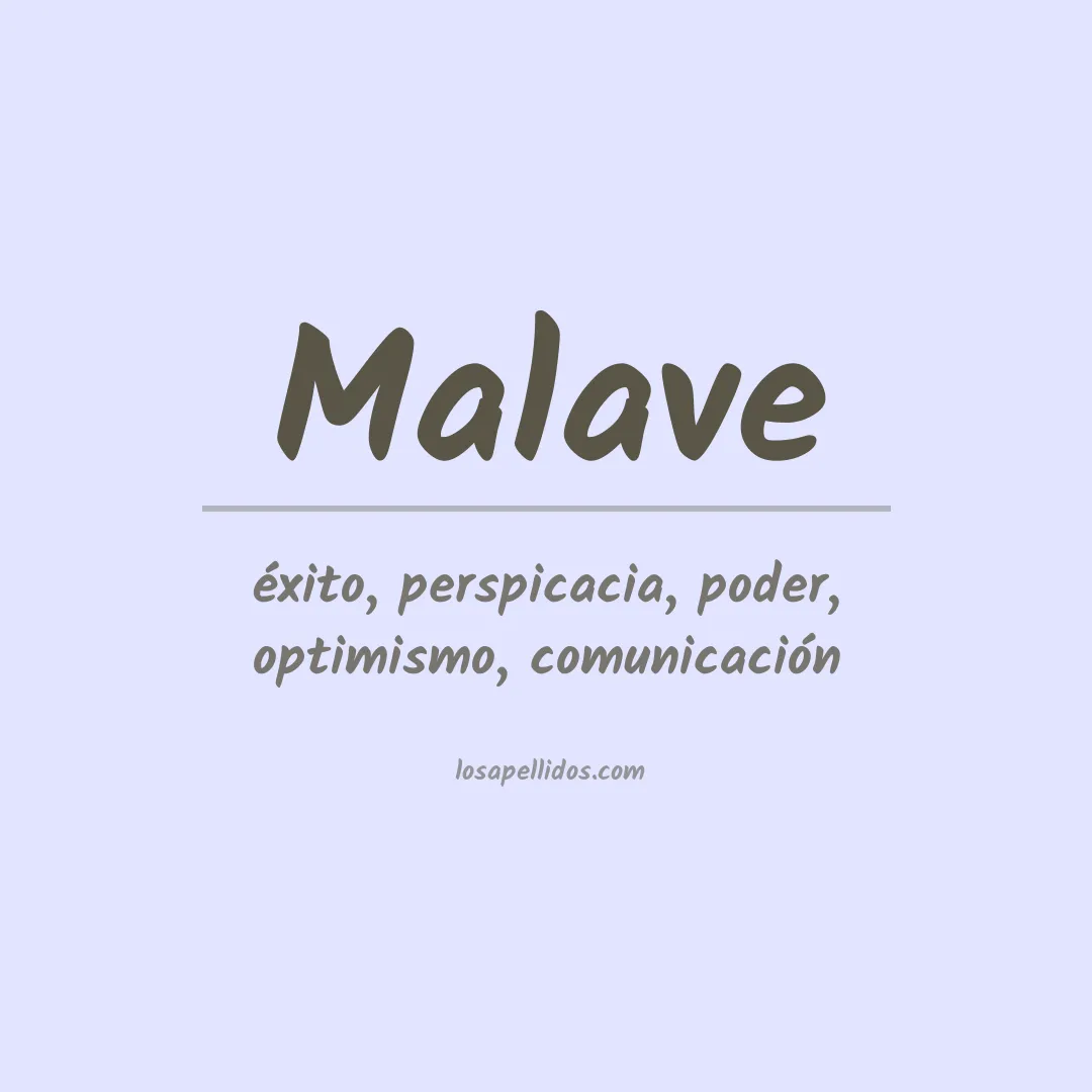 Significado del Apellido Malave