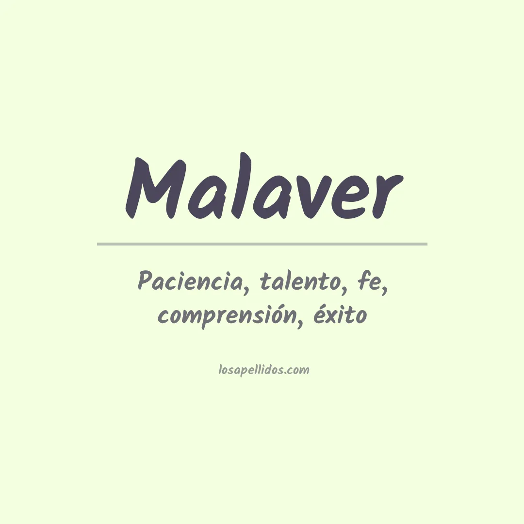 Apellido Malaver