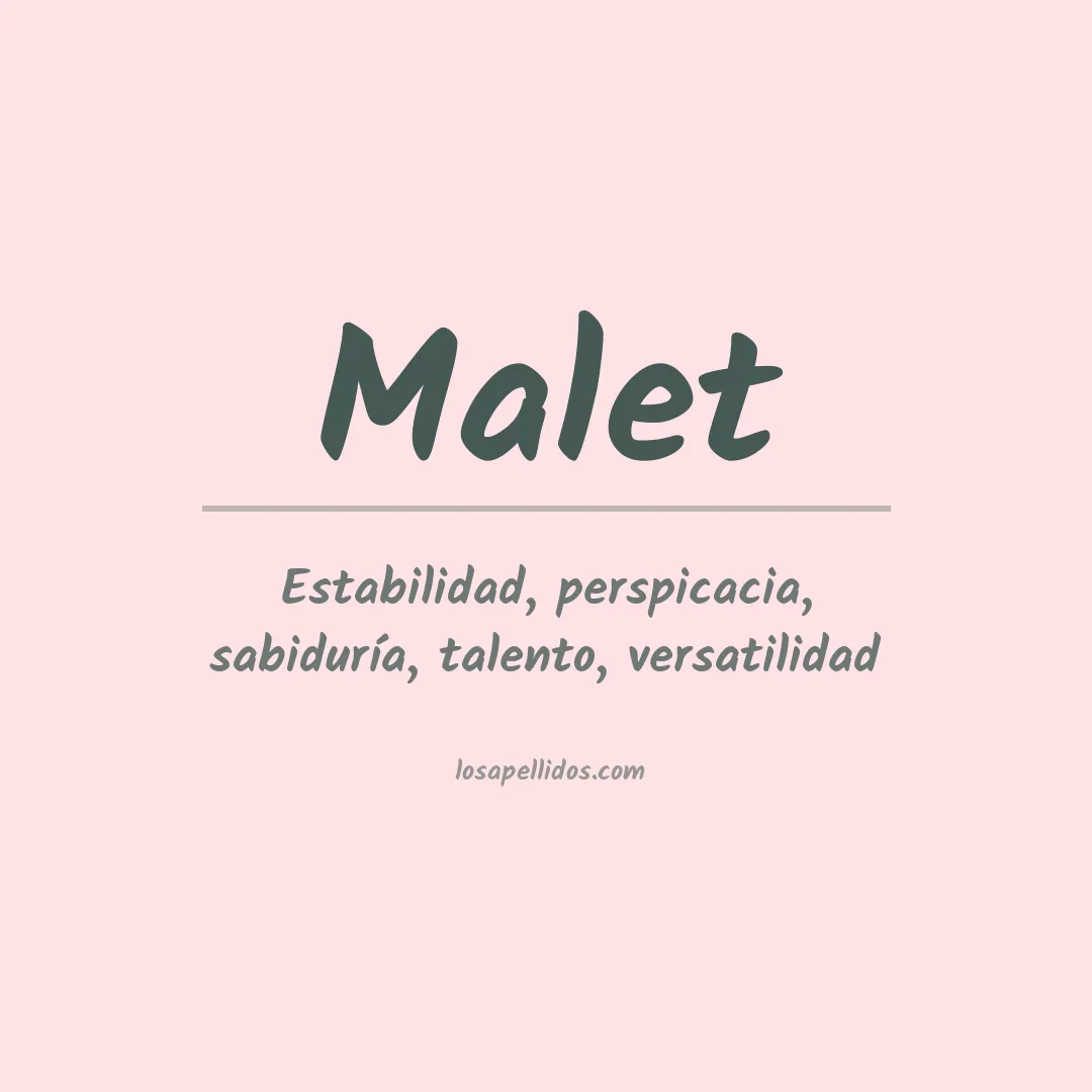 Apellido Malet
