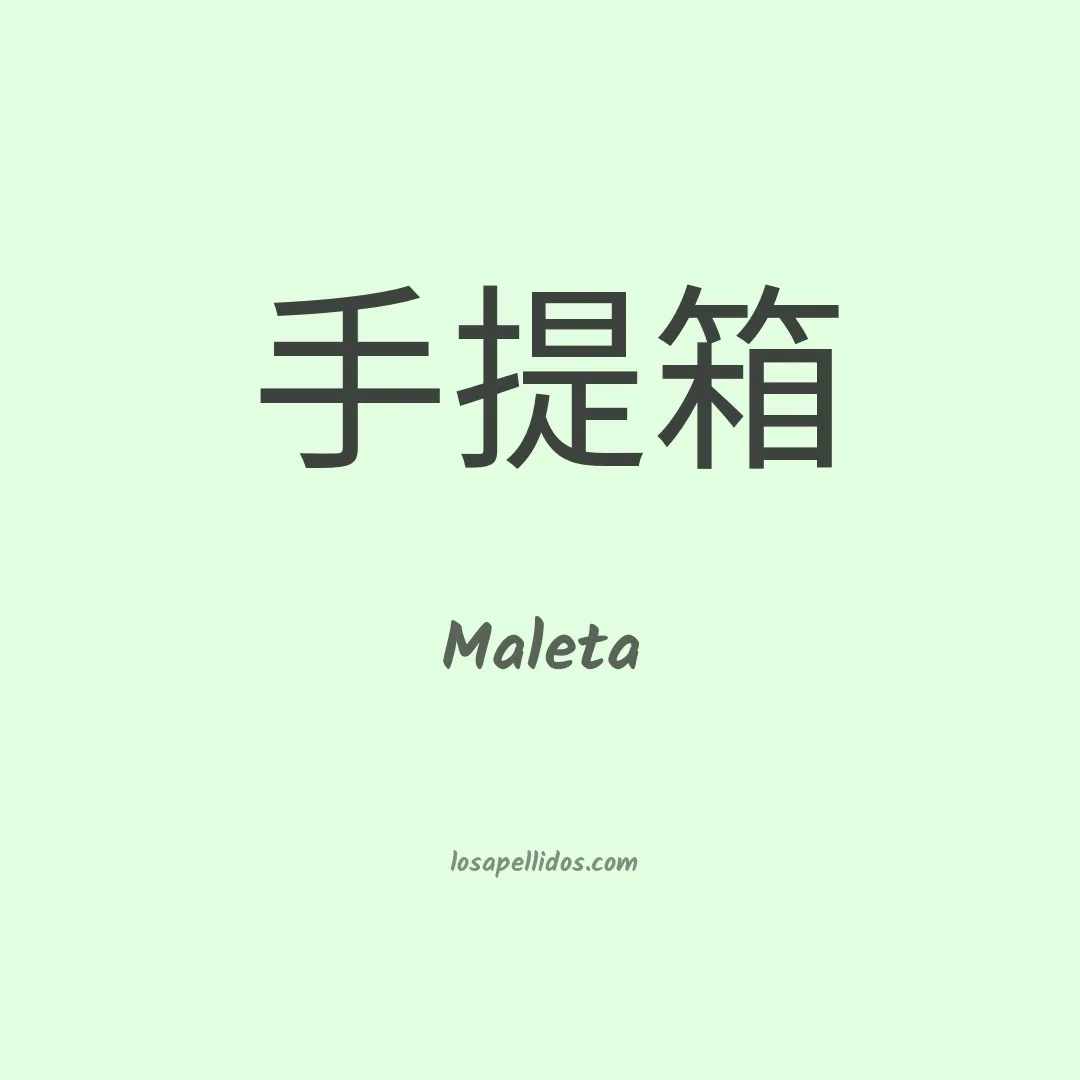 Maleta en chino