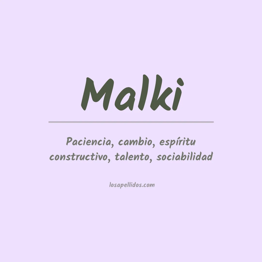 Apellido Malki
