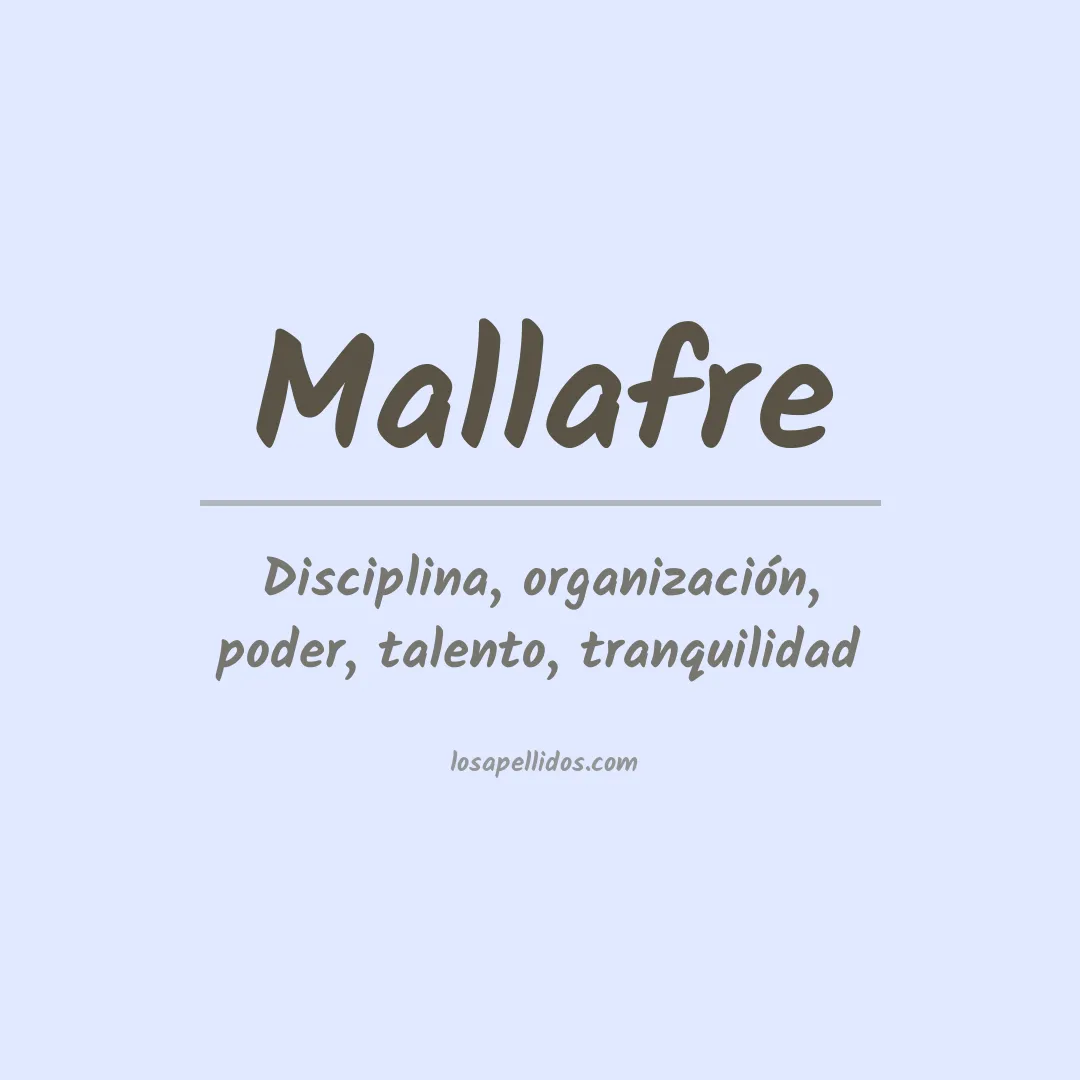 Significado del Apellido Mallafre
