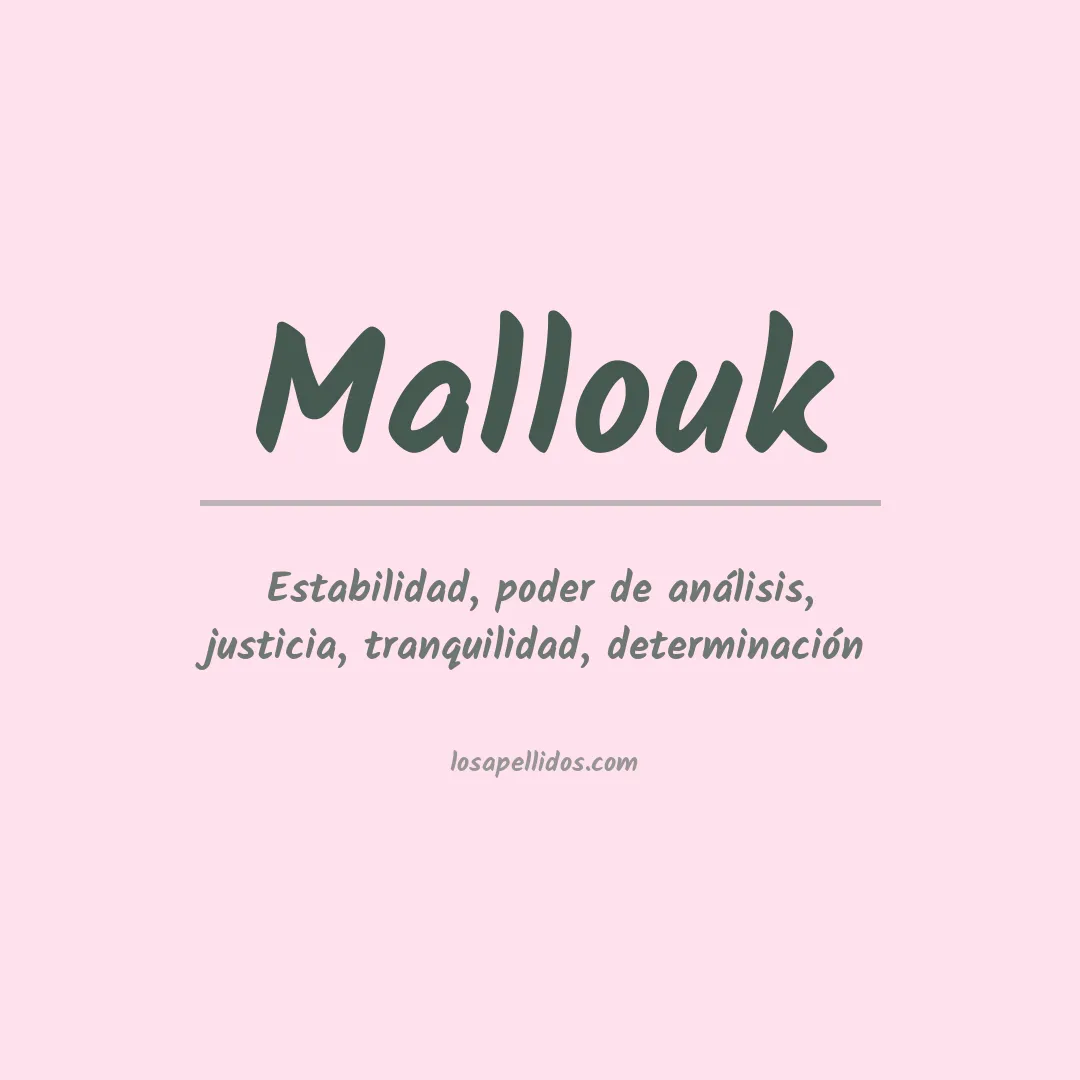 Apellido Mallouk