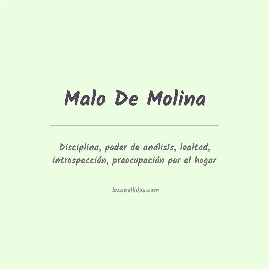 Significado del Apellido Malo de molina
