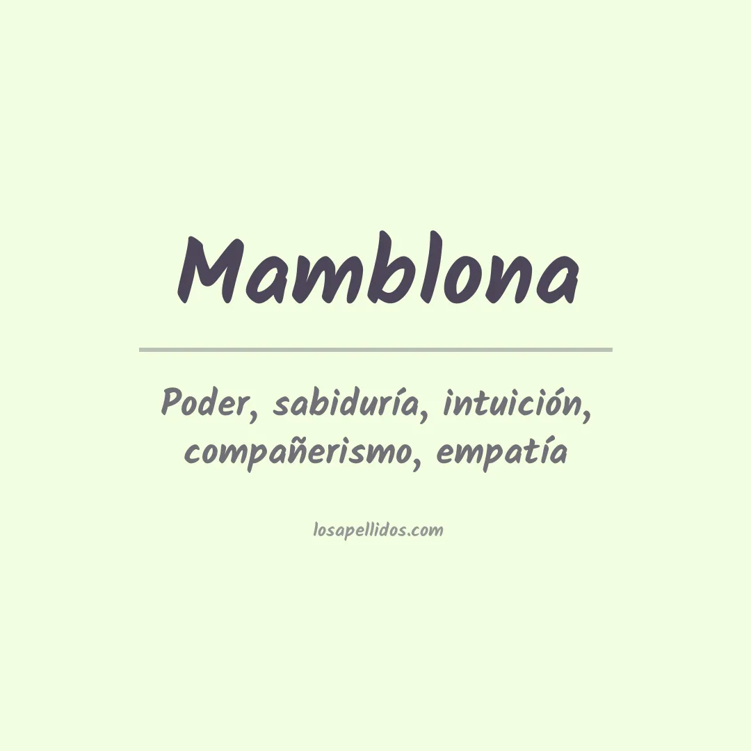 Apellido Mamblona