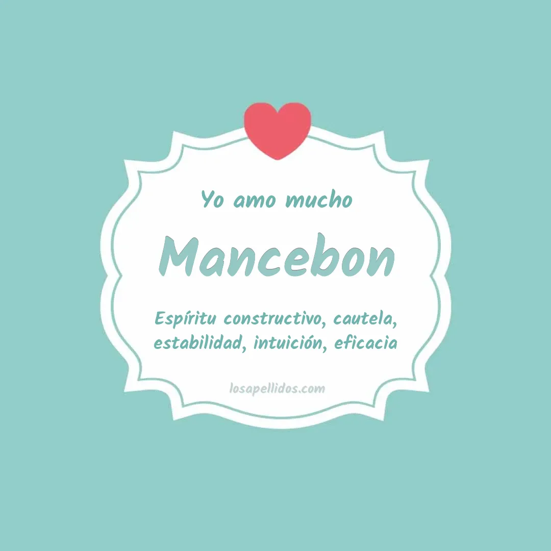 Yo amo mucho Mancebon