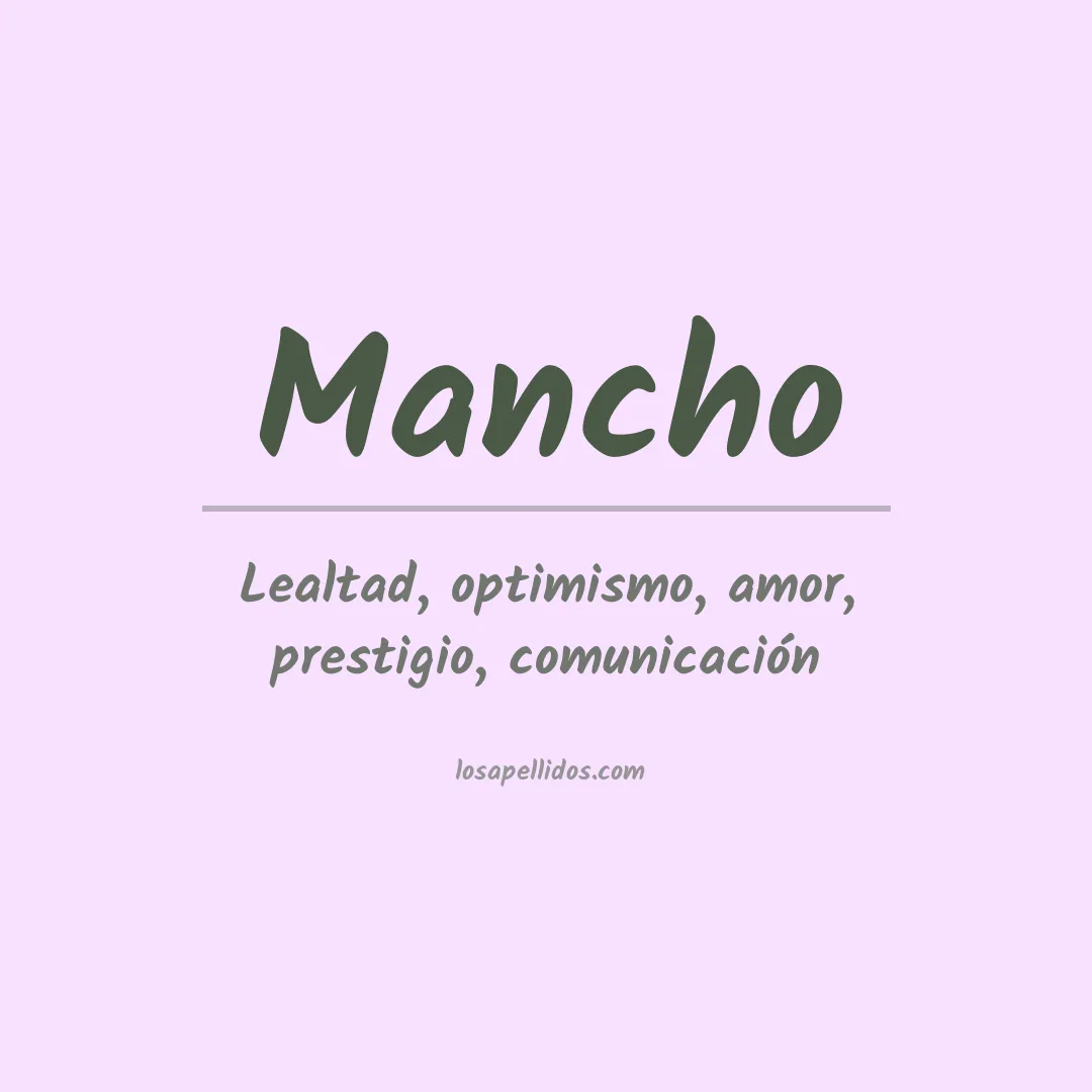 Apellido Mancho