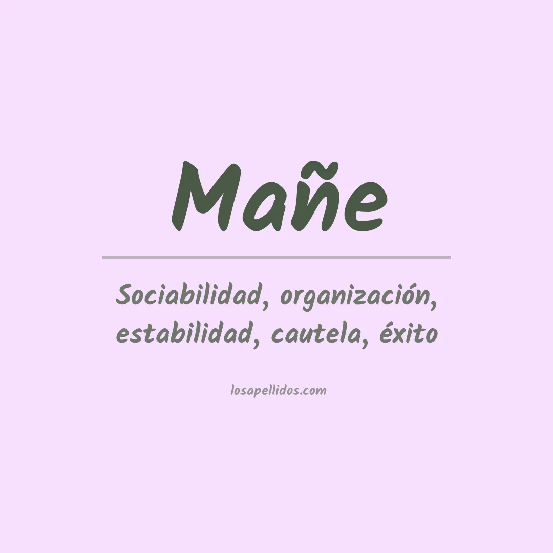 Apellido Mañe