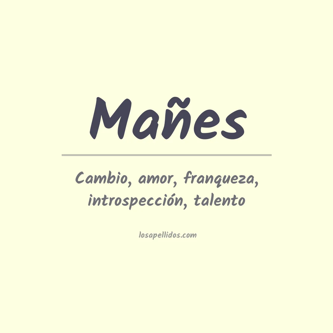 Apellido Mañes