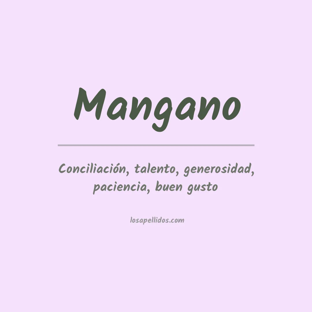 Apellido Mangano