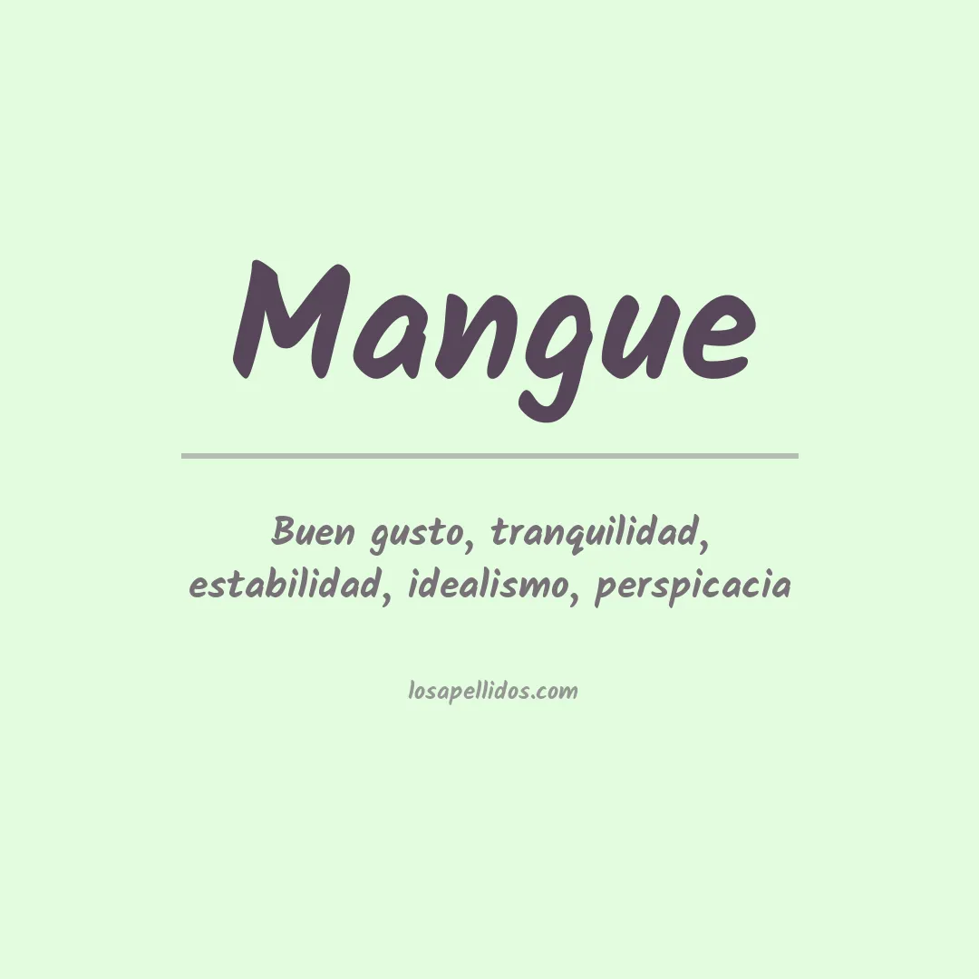 Apellido Mangue