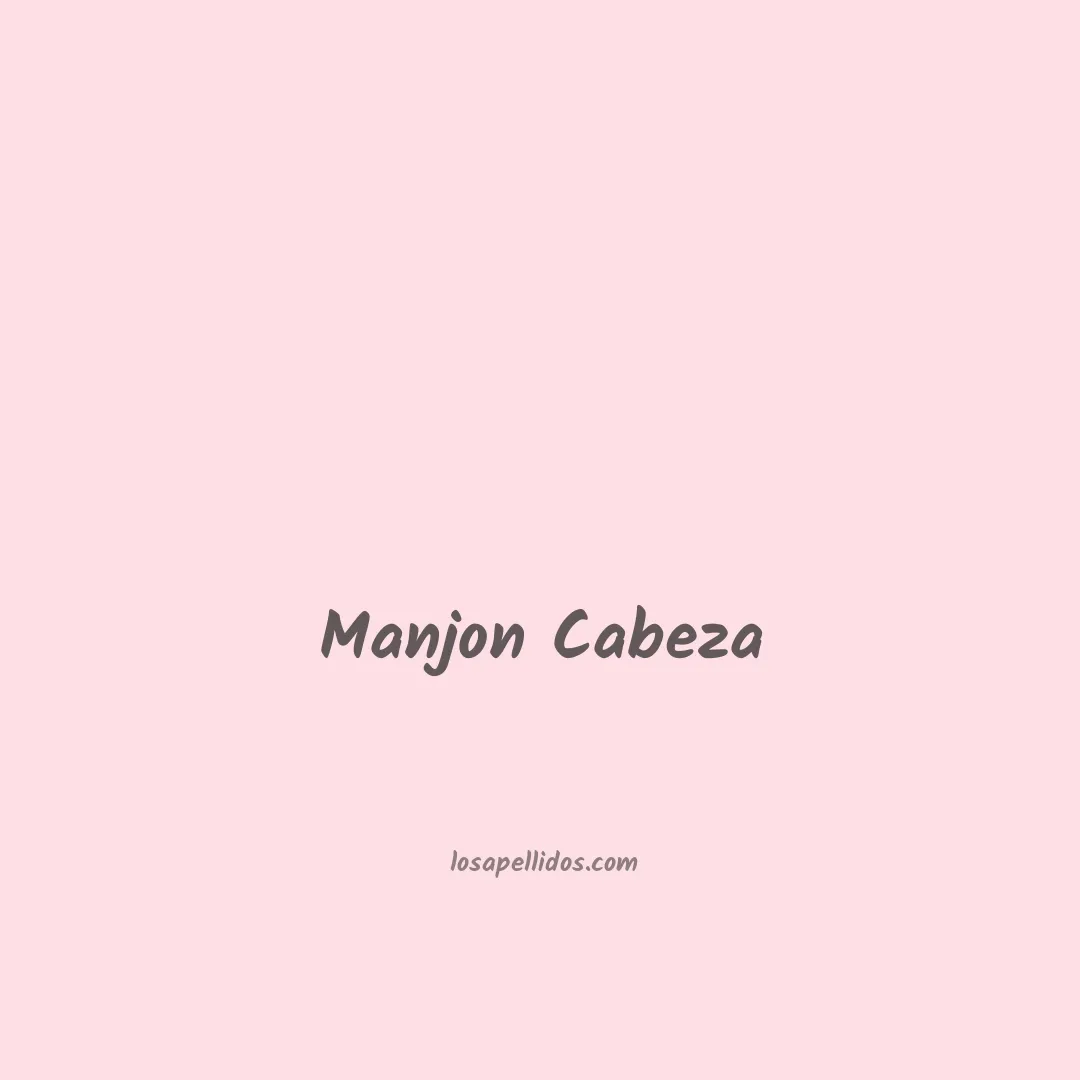 Manjon cabeza en chino