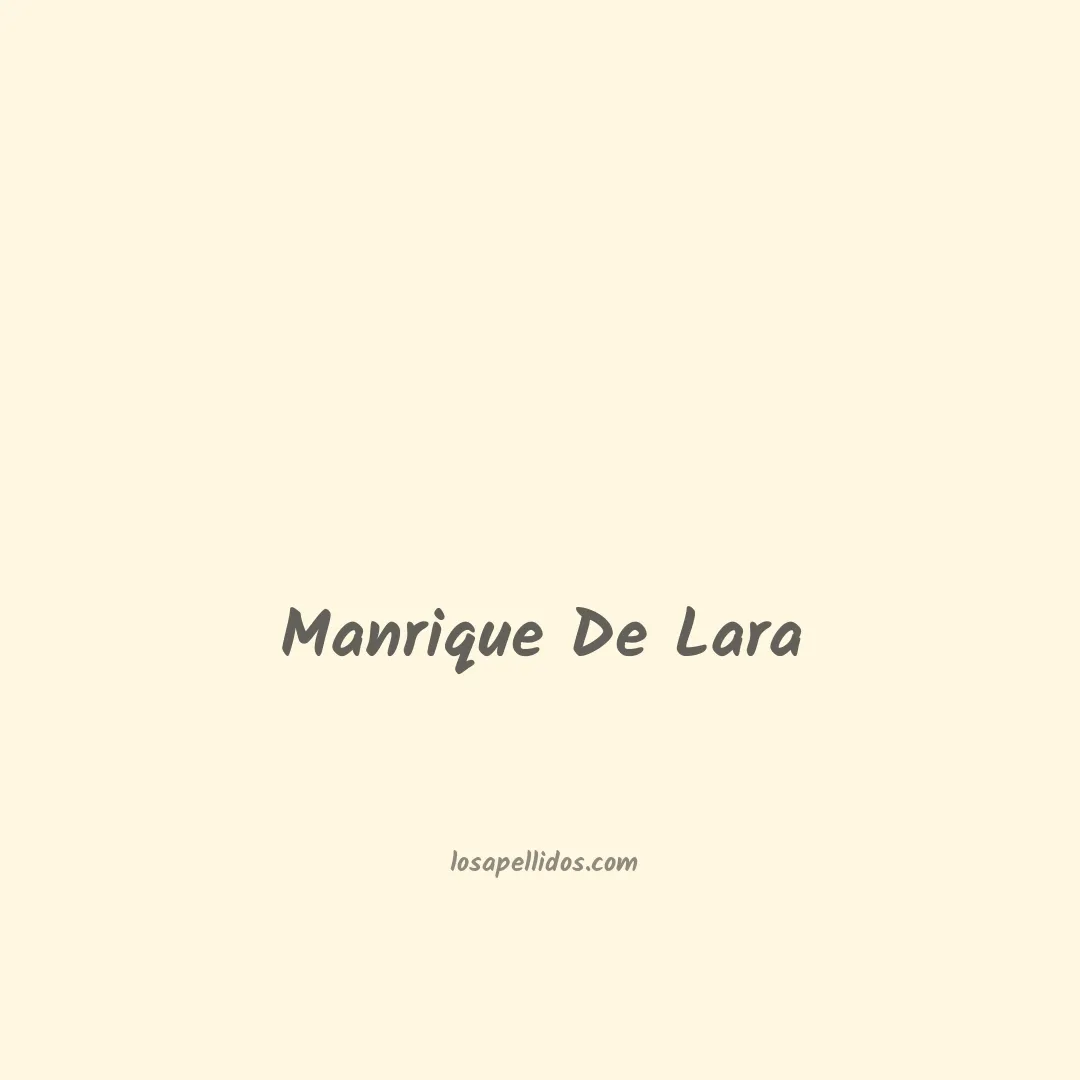 Manrique de lara en chino