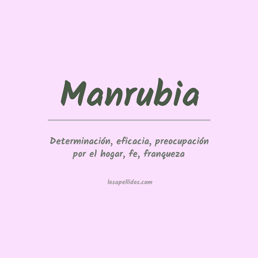 Apellido Manrubia