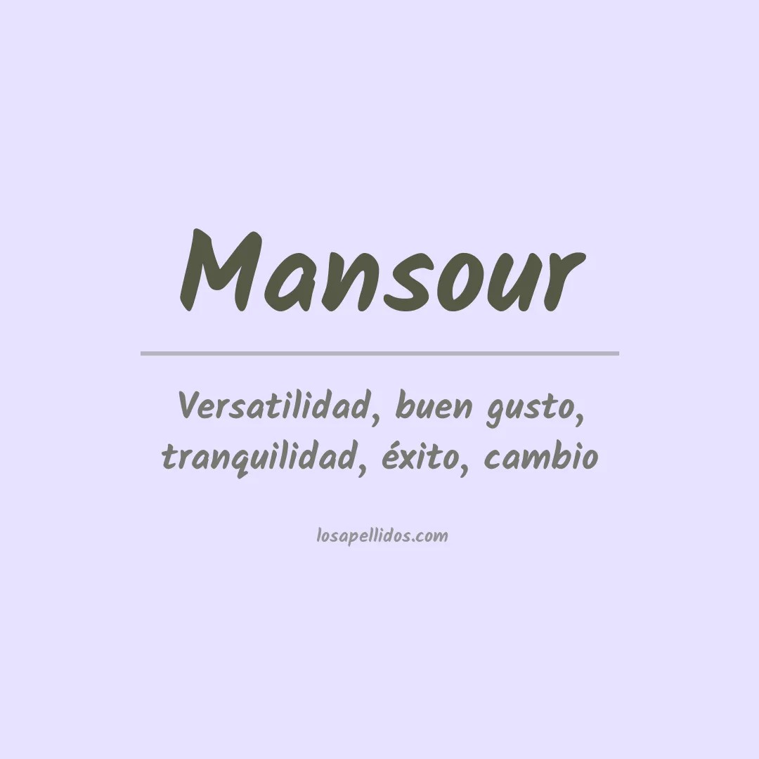 Apellido Mansour